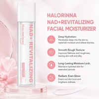 Crème hydratante réparatrice pour le visage HALORINNA 50ml NAD+ Texture soyeuse Unifie le teint Éclaircit les peaux ternes Pour tous types de peaux