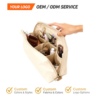 Porte-pinceaux de maquillage personnalisé avec fonction de séparation réglable, sac à pinceaux de maquillage