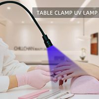 Fuß pedal Gel UV LED Flash Cure Nägel und Wimpern verlängerung Lampe Black Desk Clamp
