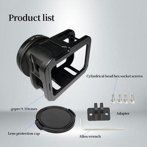 Muestras gratis <span class=keywords><strong>precio</strong></span> de fábrica personalizado OEM diseño funda protectora para <span class=keywords><strong>GoPro</strong></span> <span class=keywords><strong>Hero</strong></span> 11 <span class=keywords><strong>Hero</strong></span> 10/<span class=keywords><strong>9</strong></span> negro, marco de carcasa de Metal de puerta trasera - Product Image 1