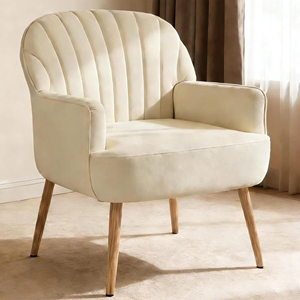 Comfortable Velvet Accent <b>Chair</b> Modern <b>Upholstered</b> Living Room <b>Chairs</b> Soft Luxury Single Sofa Armchair with Metal Legs - Product Image 1