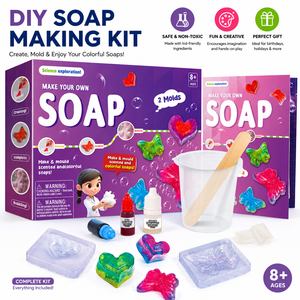 Kit per la creazione di sapone fai-da-te per bambini, kit scientifico STEM con stampi per attività educative - Product Image 1