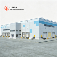 Entrepôt à structure métallique certifié CE, atelier à portique portique, bâtiment industriel préfabriqué