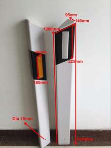 Poste Delimitador de Tráfico Flexible de PVC, Barrera de Seguridad Vial, Postes Reflectantes de Plástico para Guía de Carriles en Carreteras - Product Image 3