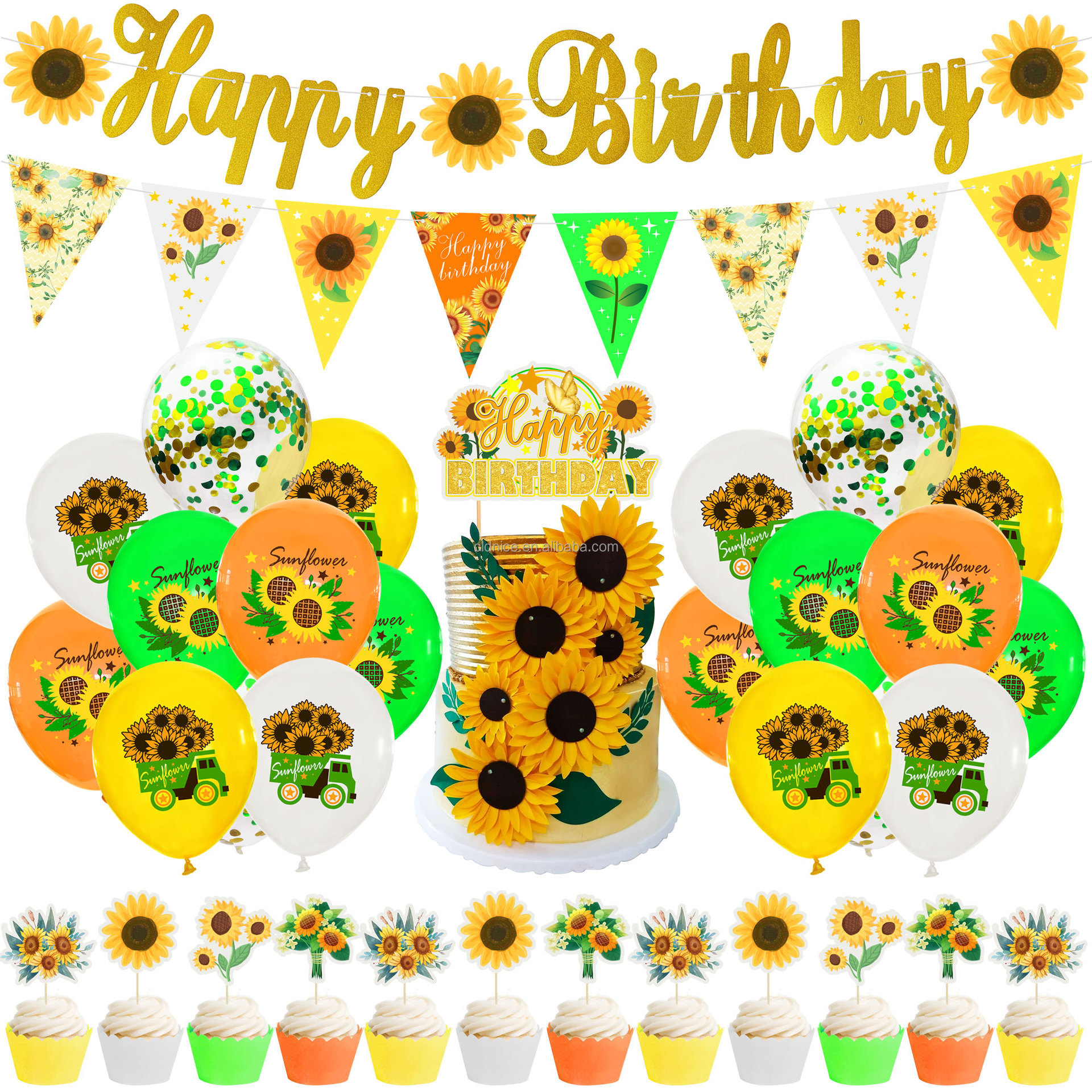 Paquete De 30 Adornos Para Cupcakes Con Purpurina Negra De 50 Años, 50
