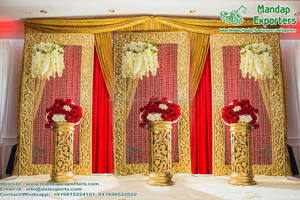 Conjunto de Paneles Redondos para Fondo de Boda de Diseño Moderno, Elegante Fondo de Boda Estilo Londres, Decoración de Fondo de Boda Asiática de Nueva York - Product Image 4