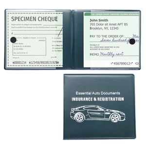 Organizzatore per Documenti <span class=keywords><strong>Auto</strong></span> da Cruscotto, Porta Carte d'Identità e Assicurazione in Pelle PU Impermeabile con Scomparti Multipli - Product Image 5