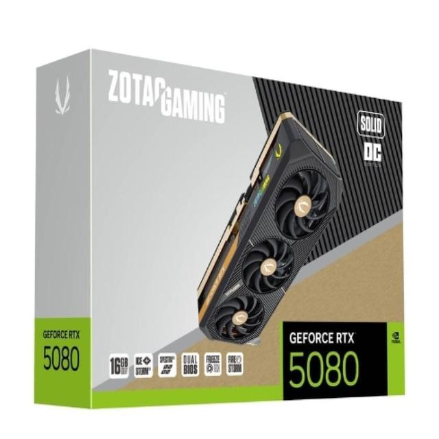 2025 Wholesale ZOTAC GEFORCE RTX 5080 16GB SOLID OC PCIE 5.0 GPU Graphics Card Gaming