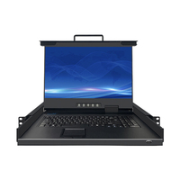 Commutateur KVM LCD VGA 4K 60Hz 1080p 1U avec 4 8 16 ports 17 18 Console KVM 19 pouces pour rack de serveur en stock