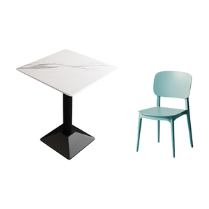 Mesa y Sillas de Comedor Comerciales para 4 Personas, para Cafetería de Empresas, Comedor Estudiantil, Bar de Snacks, Combinación para Catering y Mobiliario para el Hogar - Product Image 6