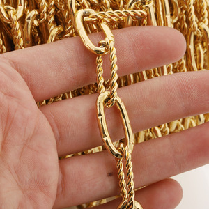 Oval Twist Handmade <b>Chain</b> Men's Jewelry Necklace Steel Gold <b>Titanium</b> Steel <b>Chain</b> Hip Hop Metal <b>Chain</b> - Product Image 4