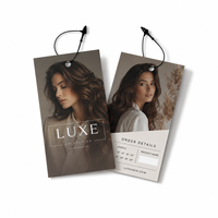Etiquetas Colgantes de Papel de Lujo Personalizadas con Logotipo para Extensiones de Cabello, Pelucas, Ropa y Prendas, Etiquetas de Precio