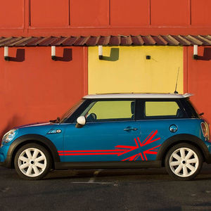 Pegatina decorativa para puerta de coche, pegatina de cuerpo de rayas laterales para <span class=keywords><strong>MINI</strong></span> <span class=keywords><strong>Cooper</strong></span> S R50 R52 R53 JCW, accesorios, 2 uds. - Product Image 3