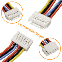 Câble d'assemblage de connecteur mâle-femelle à tête unique JST GH 1,25 mm de pas, 6 broches, 28 AWG, fabriqué en usine