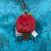 Porte-clés en peluche style Jellycat, ours de Barcelone, sac à cornes, boule d'aubergine, pendentif jouet en EVA, vente en gros, cadeau unisexe