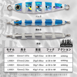Cebo duro Artificial para pesca en agua salada, señuelo de pesca lento de Metal, japonés - Product Image 2