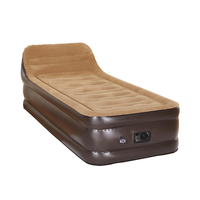 Matelas Gonflable Double Surélevé Design Moderne avec Pompe Intégrée pour Chambre, Extérieur et Usage Hospitalier