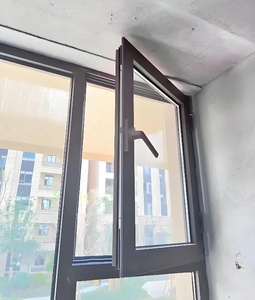 Tác động cao bão đen châu Âu đôi glased nhôm nhiệt phá vỡ cửa sổ - Product Image 3