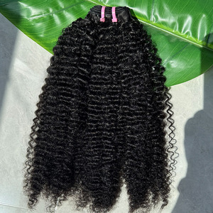 Venta al por mayor VKC Natural Wave Cutícula Alineada Paquetes de cabello Kinky Curly Doble dibujado Virgen Extensiones de cabello crudo - Product Image 2