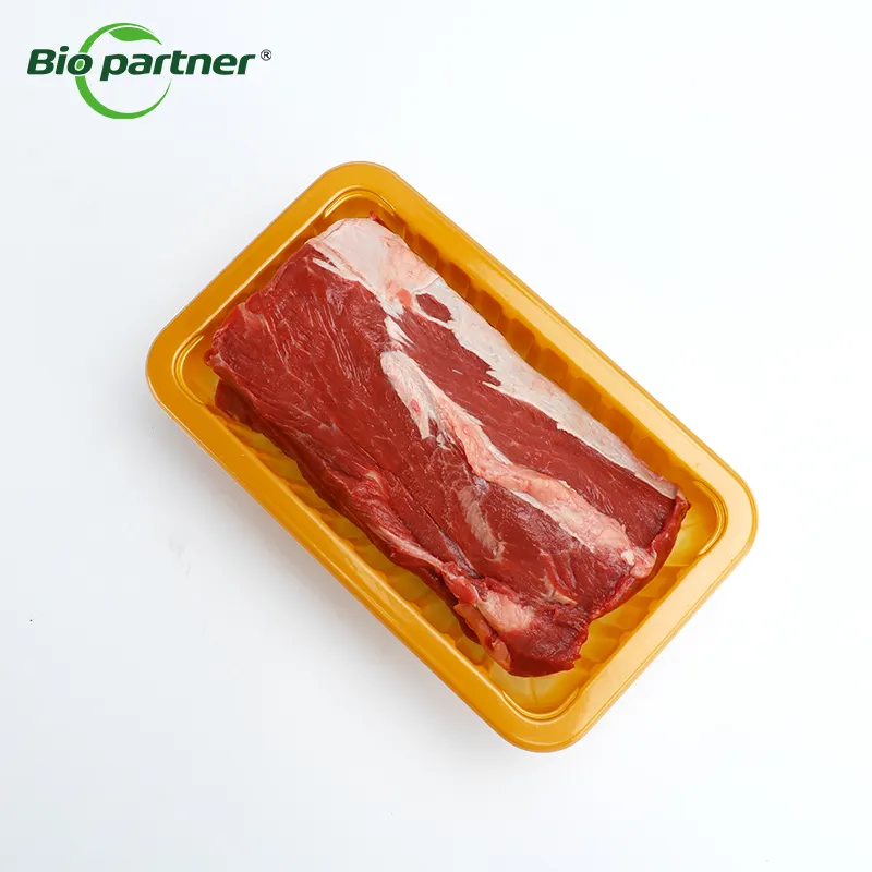 Baki plastik nampan PP daging ayam kemasan Blister adonan beku peta pabrikan kotak nampan plastik Steak segar daging sapi