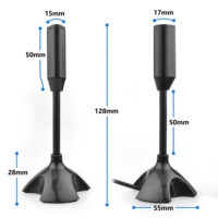 Bilgisayar Kullanımı için Taşınabilir 3,5 mm Kondenser Kablolu Konferans Mikrofonu Hafif Çok Yönlü USB-2B Modeli