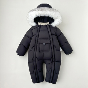 Combinaison d'hiver épaissie pour garçons et filles, tenue chaude pour l'extérieur, combinaison pour filles - Product Image 1