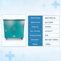 Armoire de synchronisation sur réseau personnalisée 380V 400V Triphasé 5 fils 200A-630A pour opération en micro-réseau autonome - Panneau de commande de synchronisation