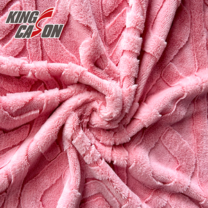 KINGCASON Manufacturer Wholesale Customized Design High Color Fastness 100% Polyester Cutting Rabbit Fur for Cloth and Blanket - Product Image 2