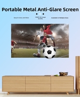 Écran de projection à ultra courte focale de 60'' à 120'', écran de projection portable sur trépied, écran de projection 4:3 16:9