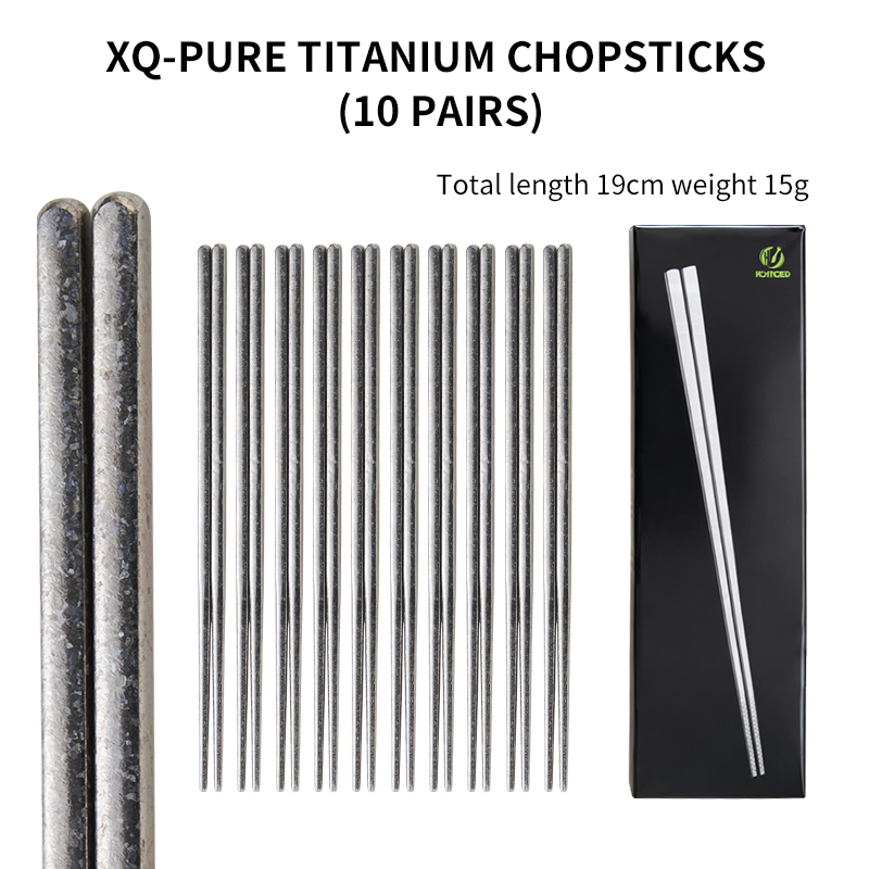 XQ-Pure Titanium Chopsticks (10 pairs gift box)