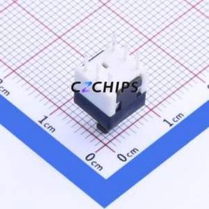 BTSA-N-P-19 Push Button Switch Through hole Component (THT) Switch No Lock Square Button Through Hole 50mA - Product Image 2