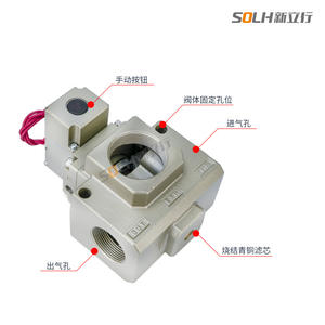 วาล์วเครื่องติดกระดาษขนาดใหญ่แบบสามทาง โซลินอยด์ VP3165/VP3185V แบบควบคุมด้วยไพโลต์ ชนิดสุญญากาศ เกลียวขนาด 6/1 นิ้ว - Product Image 5