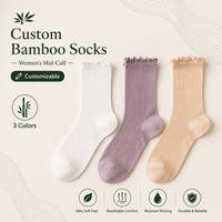 Calcetines de Vestir para Mujer con Logotipo Personalizado OEM, Punta y Talón Reforzados, Transpirables, Resistentes al Desgaste, de Fibra de Bambú, para la Temporada de Verano