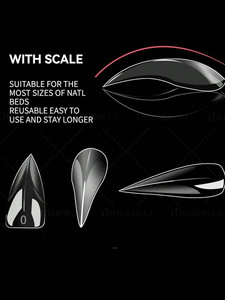 120 pièces 3D Stiletto <span class=keywords><strong>faux</strong></span> ongles conseils Transparent aigle <span class=keywords><strong>griffe</strong></span> presse sur les ongles couverture complète doux Gel Extension conseils moules - Product Image 2