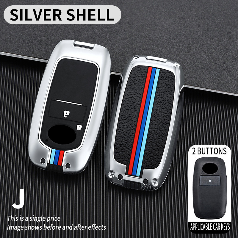 Modèle J Argenté, coque simple à 2 boutons