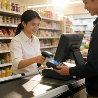 Plusieurs styles double écran tactile capacitif tout-en-un POS Machine à écran tactile Caisse enregistreuse POS System