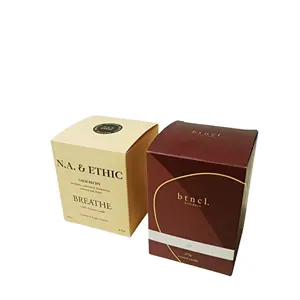 Design exclusivo impresso aromaterapia soja cera perfumado embalagem durável vela caixa presente