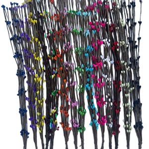 Ramas de vid artificiales con cuentas Siyi Crafts de 40 cm, 8 pares multicolor, para material de tejido de coronas. - Product Image 5