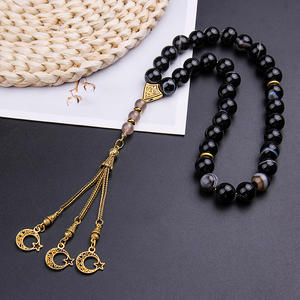 <strong>Muslim</strong> 12mm Natural Agate Prayer Bead Bracelet Vintage Classic Bead Bracelet Suitable for Casual Party <strong>Accessories</strong> - Product Image 2