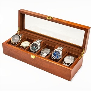 Solid Wood <b>Watch</b> Storage Box Rectangle 33-11-8.5 Dustproof <b>Watch</b> Collection <b>Case</b> For Home Use Men Women Bracelet Box - Product Image 5
