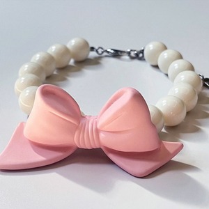 Collar de perro con lazo <span class=keywords><strong>rosa</strong></span> para mascotas a la moda, collar de gato, joyería, accesorios para cachorros, perro pequeño y mediano, productos para mascotas - Product Image 4