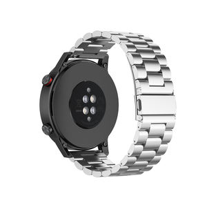 Correa de reloj inteligente de acero inoxidable sólido de 3 cuentas universales de 22mm para SSamsung Galaxy Watch3 <span class=keywords><strong>Huawei</strong></span> <span class=keywords><strong>GT3</strong></span>/ GT2 - Product Image 5