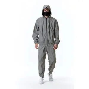 2023 Custom Reflective Oversized Tracksuit Polyester Slim Fit Zipper Track Suit Men Sweatsuit Jogging Set Suit