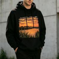 Fabricant professionnel de sweats à capuche pour impressions graphiques réalisées avec la technologie DTF Heat.