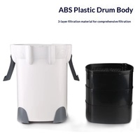 Filtre externe pour aquarium HW302 en plastique avec coton filtrant, pompe à eau et tuyau d'alimentation