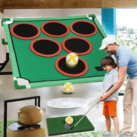 Mini kit de golf portable pour l'entraînement en intérieur et en extérieur, avec balles collantes, pour le chipping, le cornhole et l'entraînement au swing