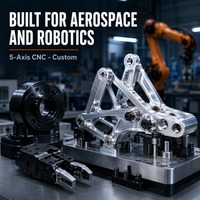 Piezas Mecanizadas CNC de 5 Ejes Personalizadas, Componentes de Precisión Complejos para Prototipos Aeroespaciales, Robótica, OEM, ODM