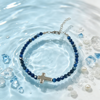 Bracelets faits à la main, bijoux, mini pierres bleues réglables, bracelets de mode au design original, bracelets et joncs de mode pour cadeau