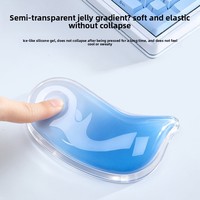 Repose-poignets pour clavier en silicone transparent, tapis de souris gradué, support de poignet pour souris de bureau, forme goutte d'eau pour nail art