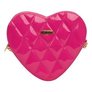 Bolso Bandolera Fana en Forma de Corazón, Color Rosa, Acolchado, de PU Impermeable, con Cierre de Cremallera, para Uso Diario de Mujer - Product Image 1